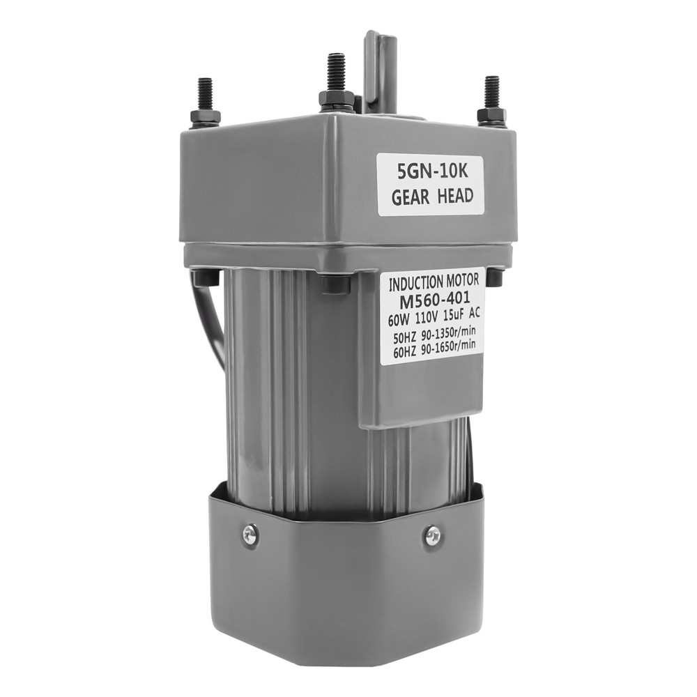 60W 110V AC Gear Motor Electric Variable Speed Controller Single-phase 1:10（10k）