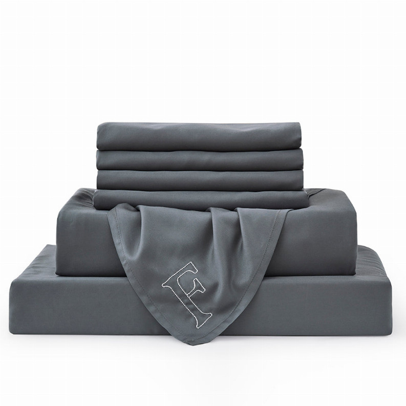 Grey Bambusa 7-Piece Sheet Set Grey Full
