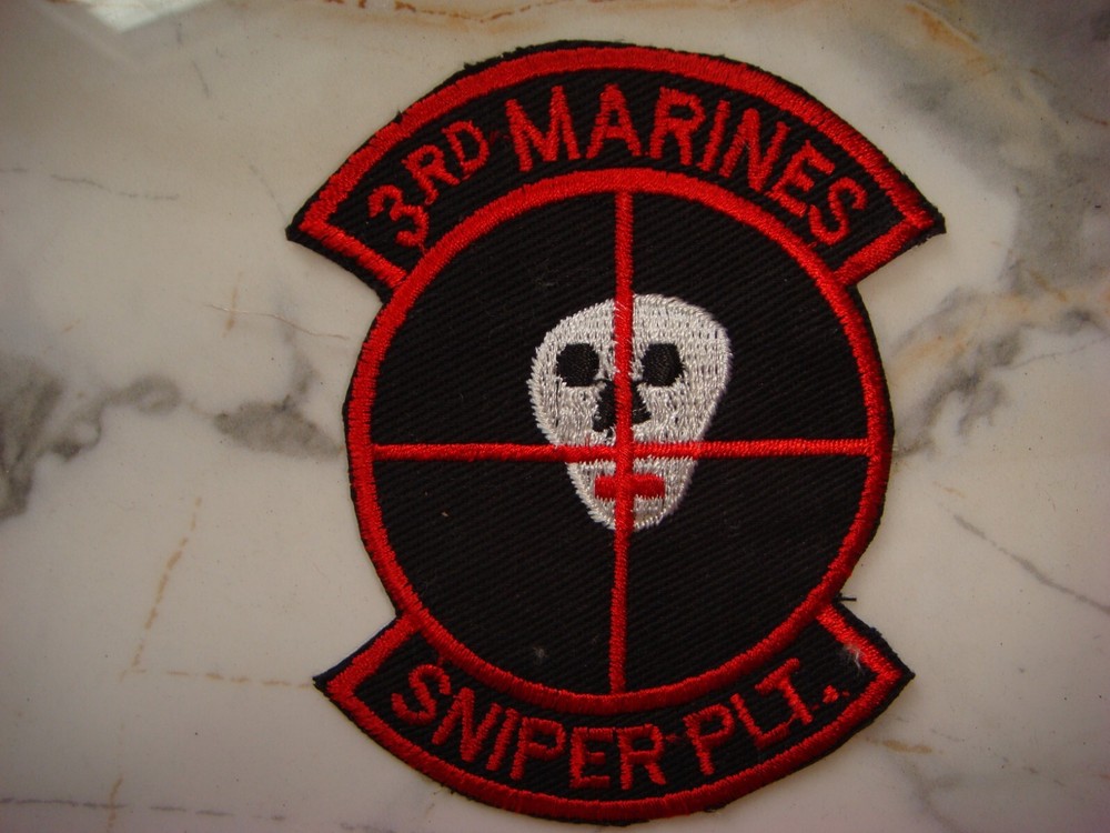 USMC 3rd MARINES SNIPER PLATOON  VIETNAM WAR PATCH,