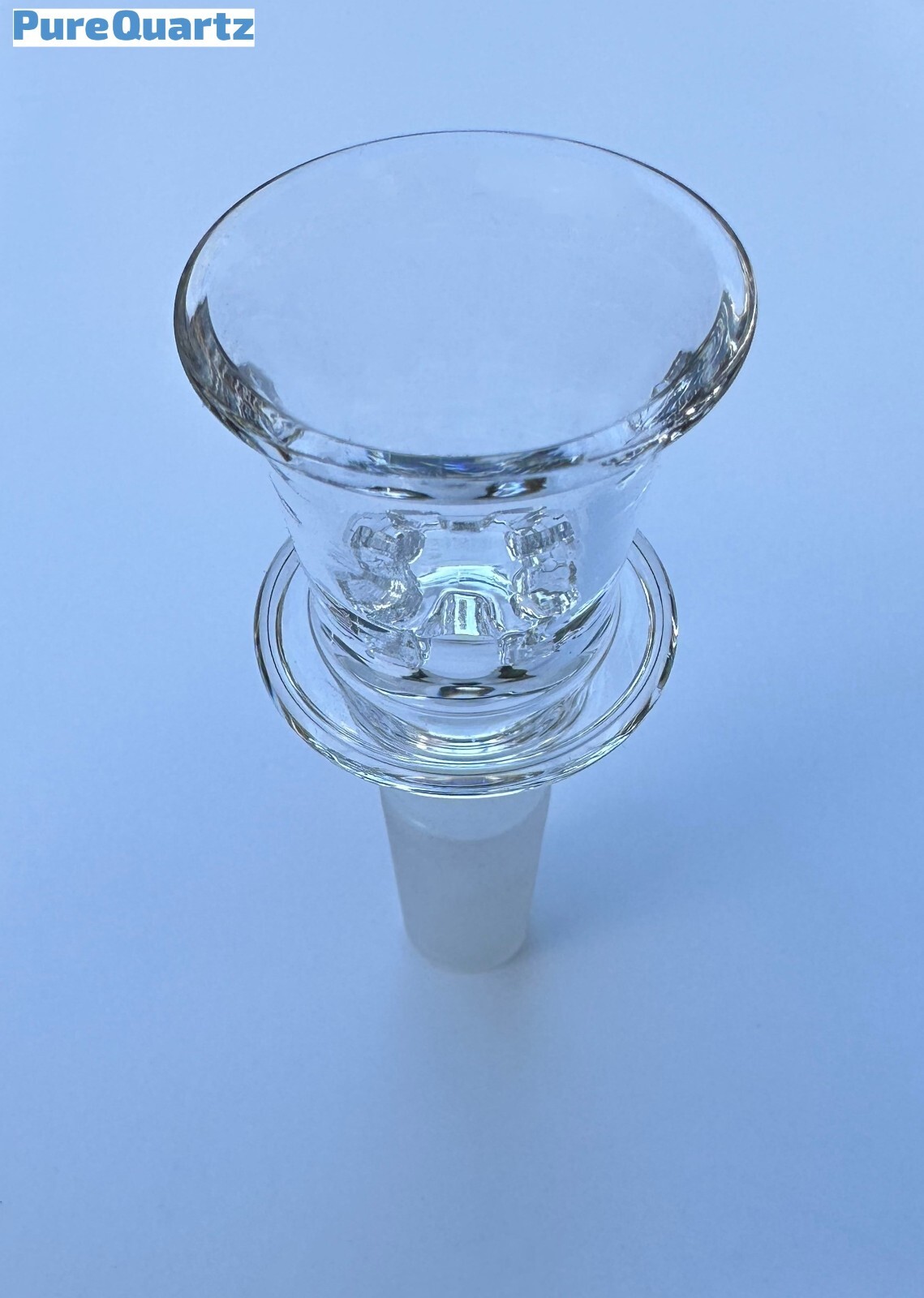 14mm Slide Bowl Deep Pure QRTZ party Bowl 6-Slits Screen Water Pipe Slide Piece