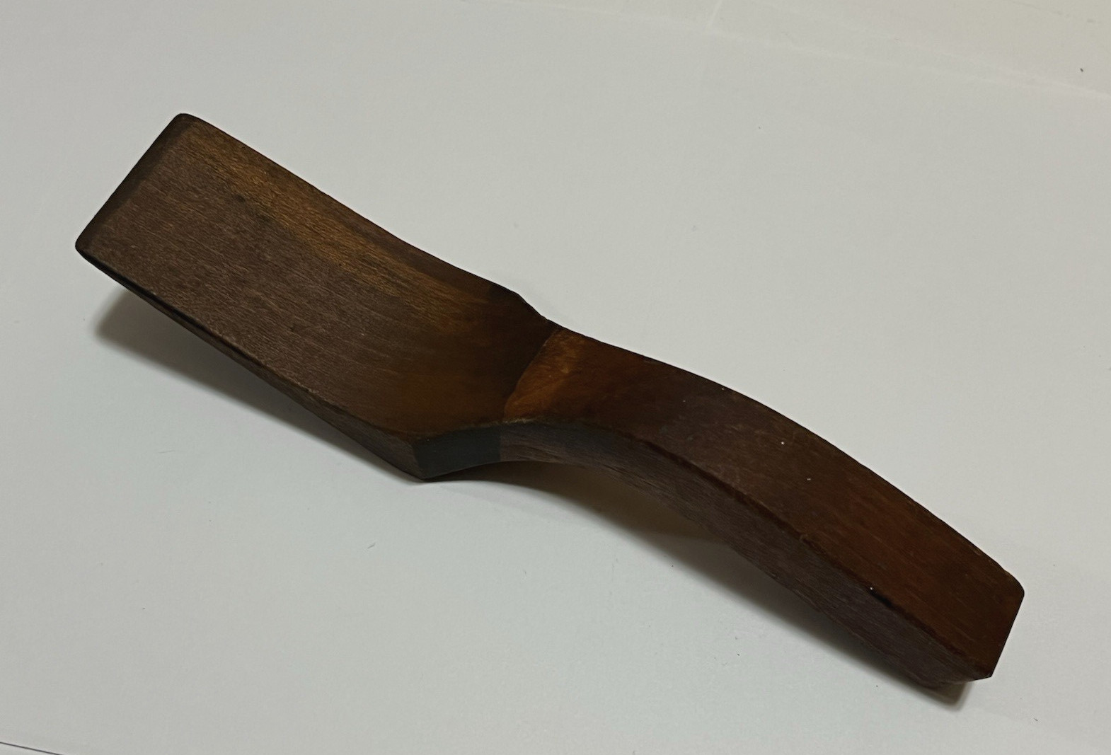 Vintage Wood Handle Lead Solder Paddle 8" Long x 1-3/4" Wide Flat Hardwood  NICE