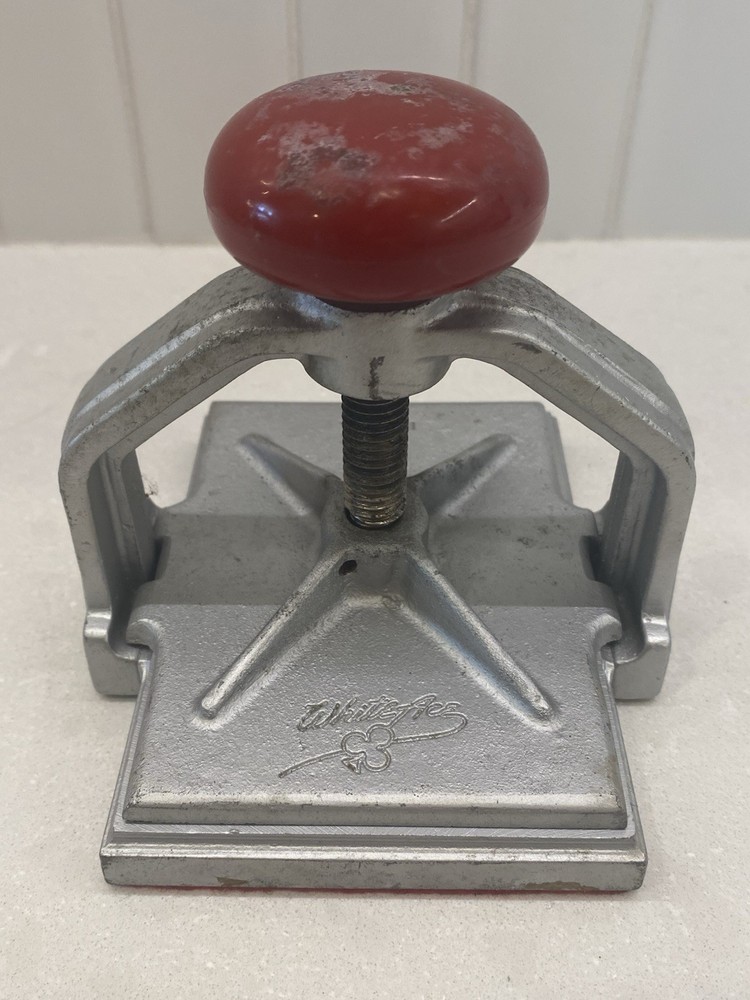 Vintage Thor White Ace Stamp Press Clamp With Red Knob