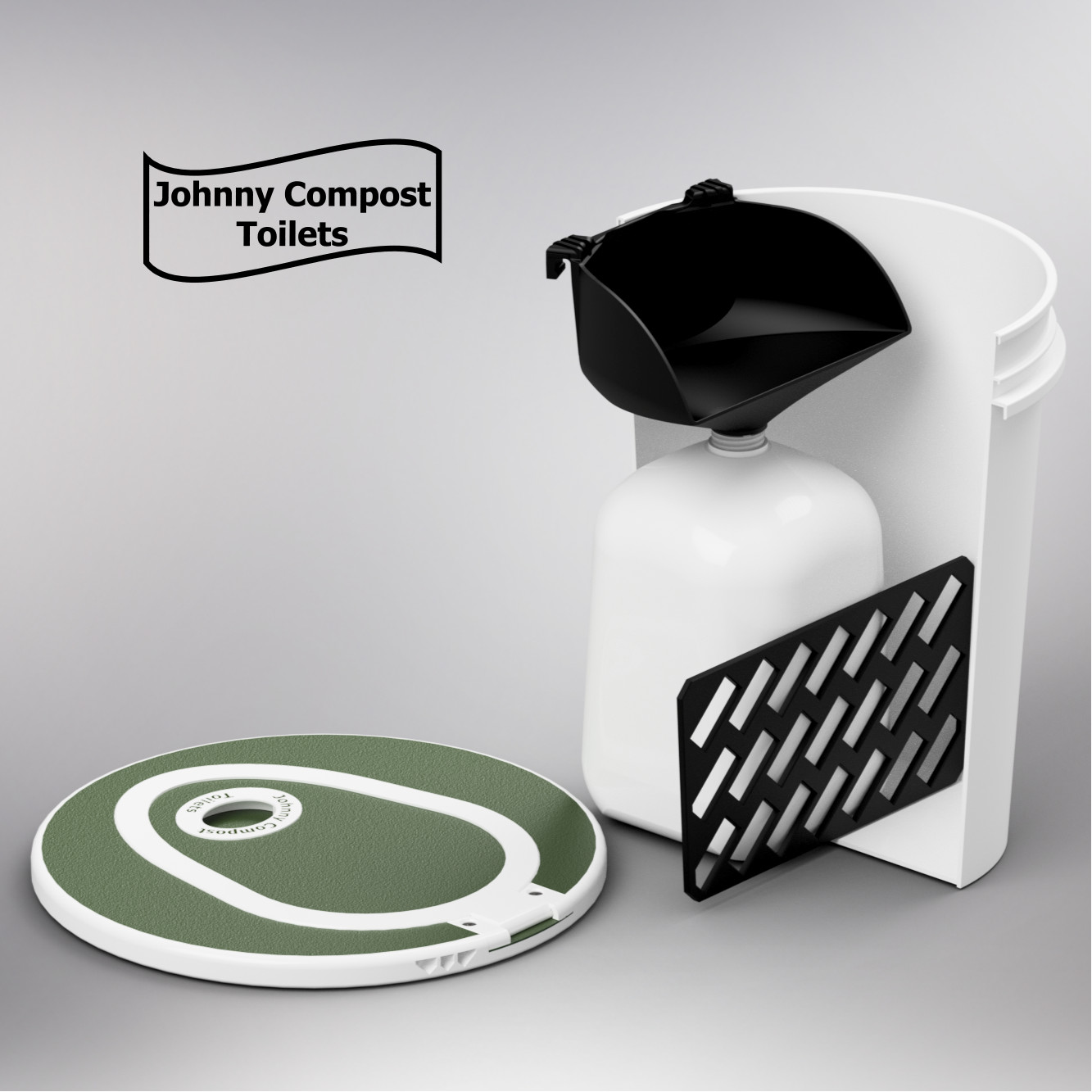 NETTYgo - Composting, Separating Toilet Kit - just add 5 gallon bucket, 13g bag