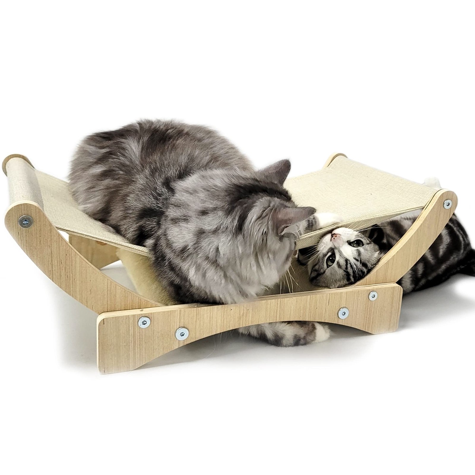 HeyKitten 24in Cat Hammock Elevated Couch Bed with Sturdy Stand Raised Loungi...