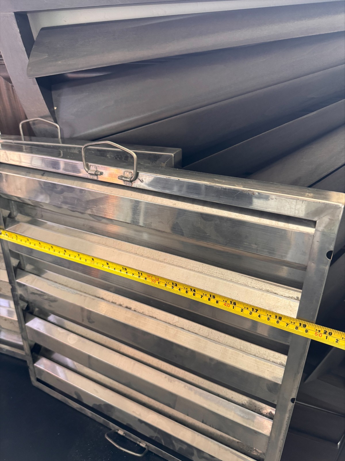 Set of 2 Commercial Hood Baffle Filters Stainless Steel 19.5x19.5x1.5 Unbranded