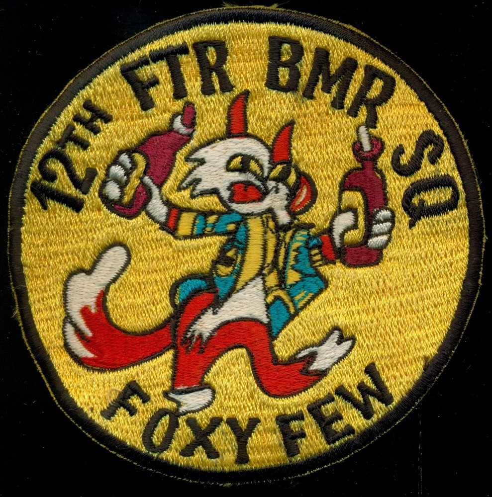 USAF 12th Fighter Bomber Squadron Foxy Few Patch N-22
