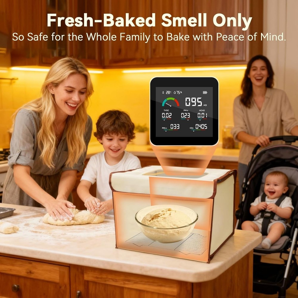 Collapsible Bread Proofing Box W/ 68-115°F Temp Control & 48H Timer Bread Making