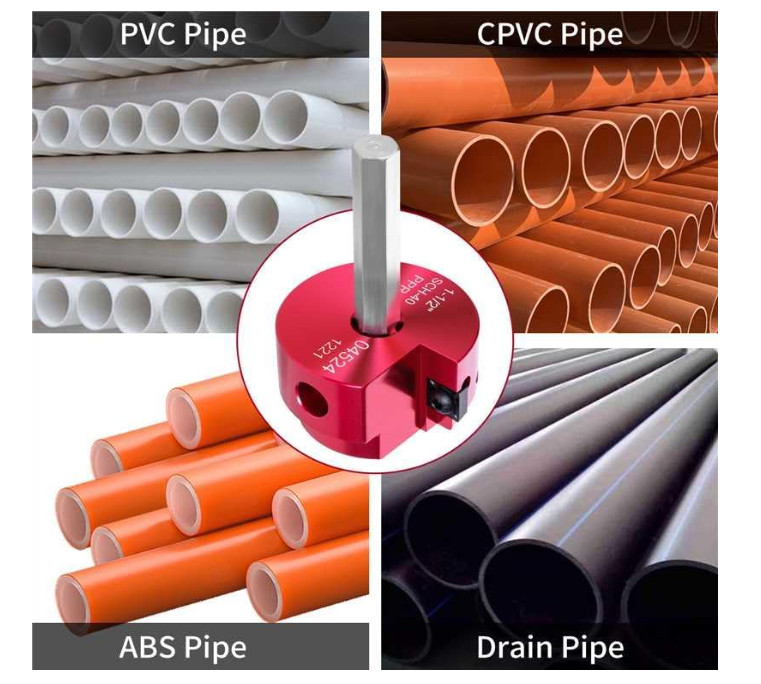 PVC Pipe Reamer Tool, Fitting Saver with1-½-Inch Head Aluminum 3/8'' Hex Shaft