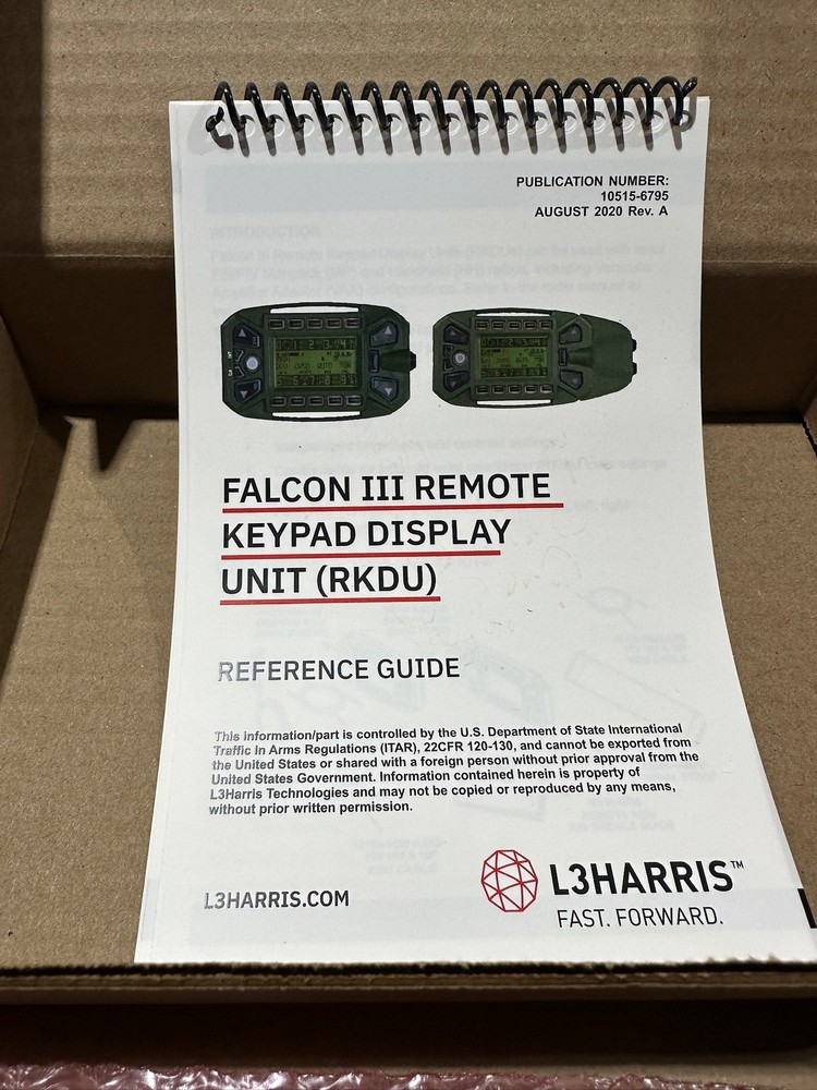Harris Remote Keypad Display Unit (KDU) 10553-2360-02 w/ Data Programming Cable