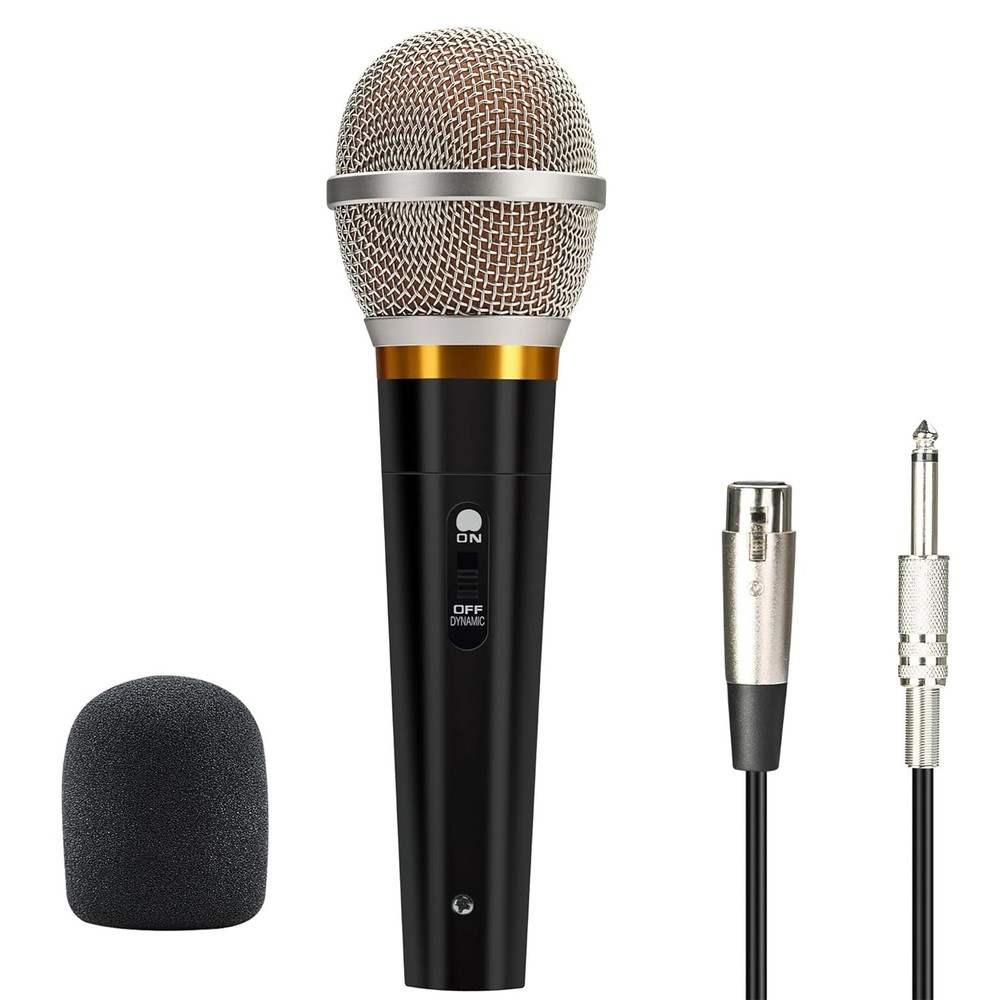 Wired XLR Microphone Dynamic Mic Karaoke Singing Studio Mics Handheld Microfono