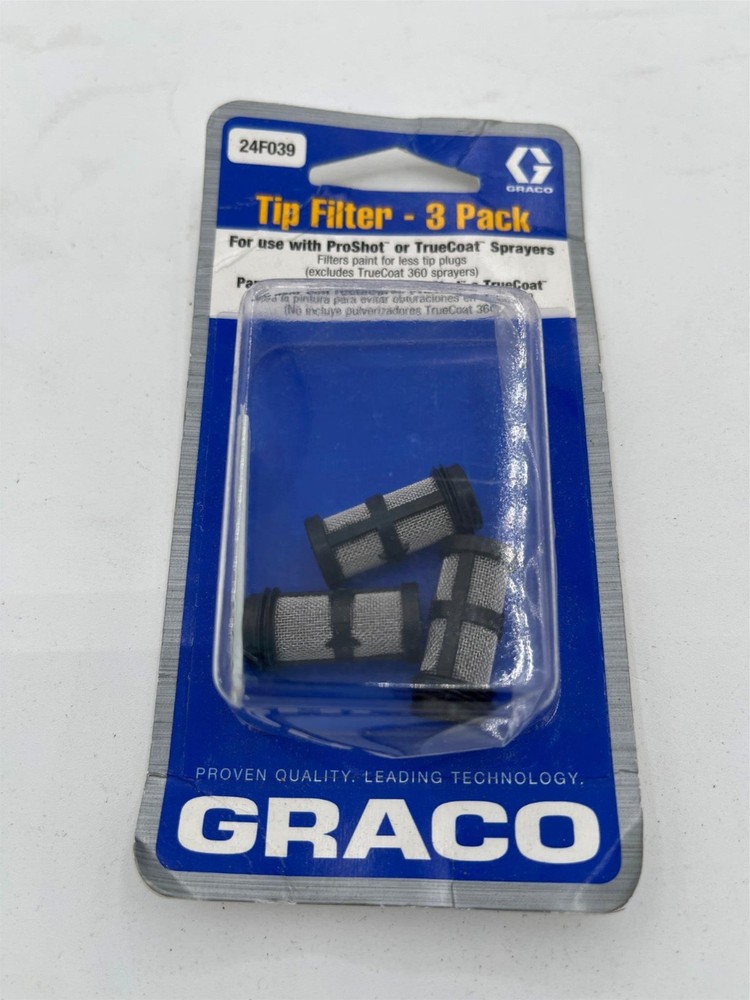 New, Graco Tip Filter 3 Pack 24F039