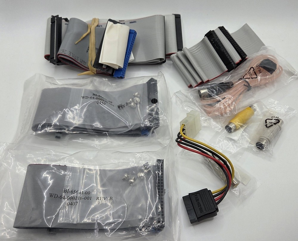 Assorted PC Computer Memory Data Cable Ribbons Bundle - USED