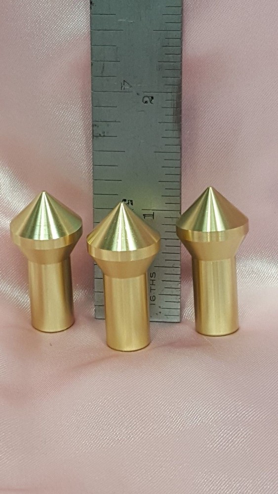 Gunsmith Tools - 3 Brass Muzzle Laps - Rifle Or Pistol Crowning - Lapping Crown