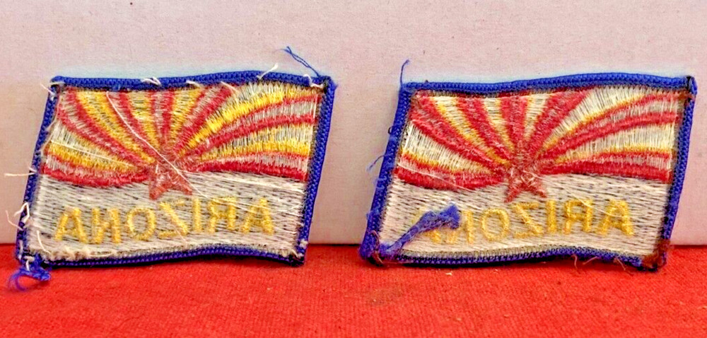 Arizona State Flag Patches Pair
