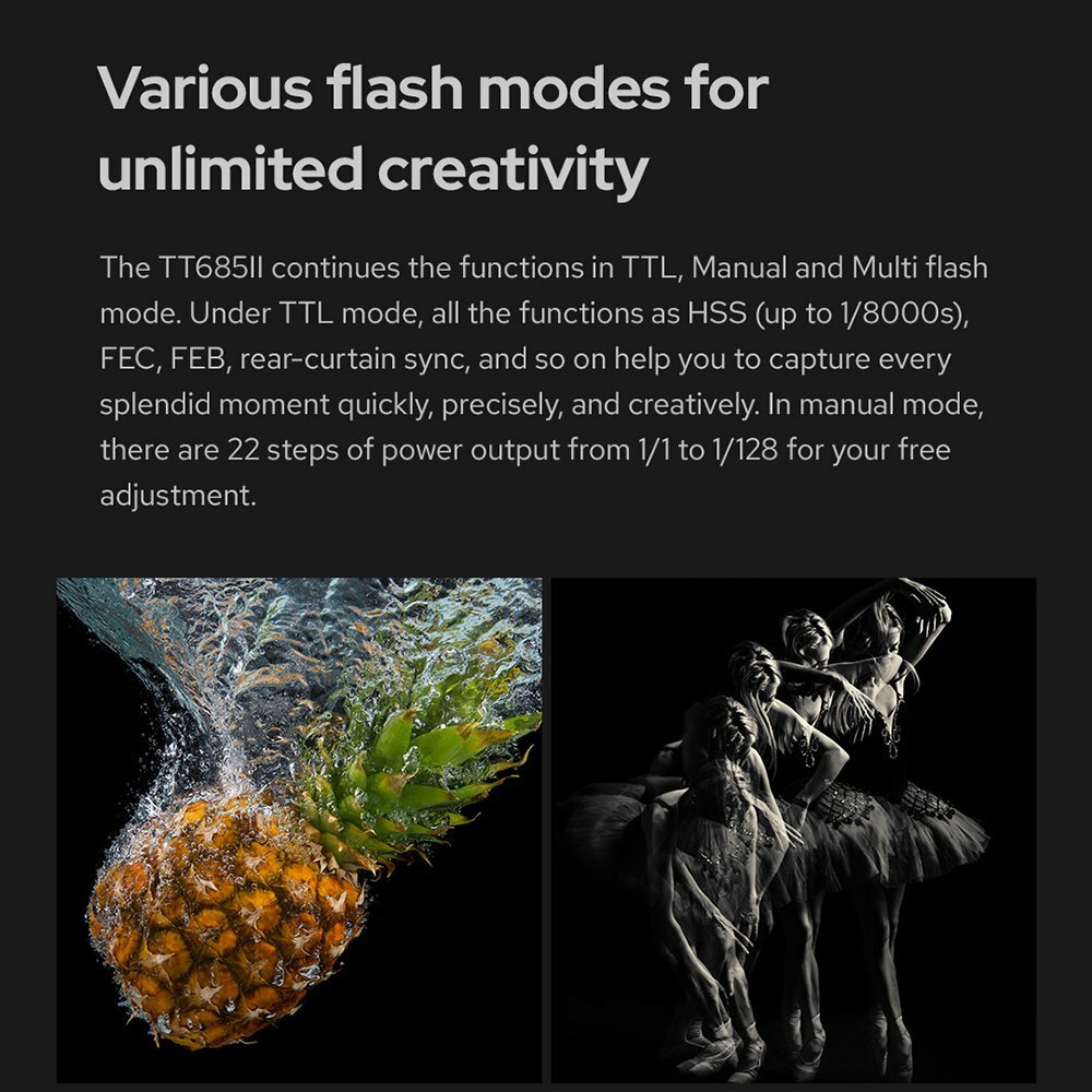 US Godox TT685II-C 2.4G TTL HSS Speedlite Flash Light for Canon + Color Filter