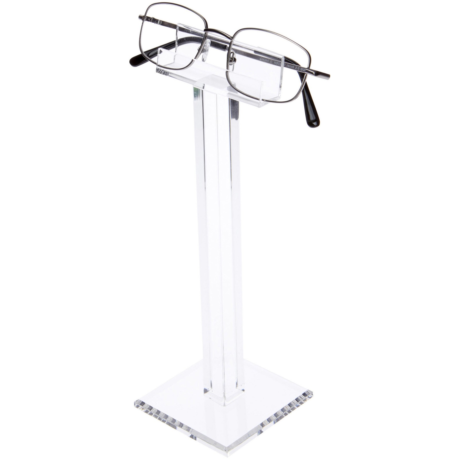 Plymor Clear Acrylic 1 Frame Display Riser for Eyeglasses, 7.5" H x 3" W x 3" D