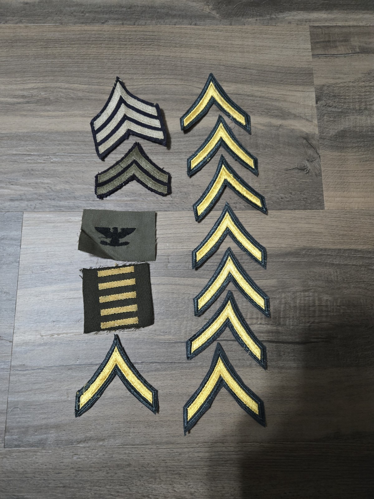 Original WWII And Vietnam War Era US Army Rank Patches