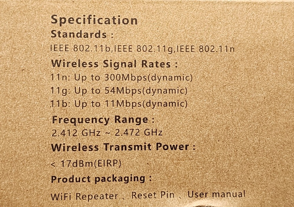 Wifi Extender Alexa Capable 300 MBPS