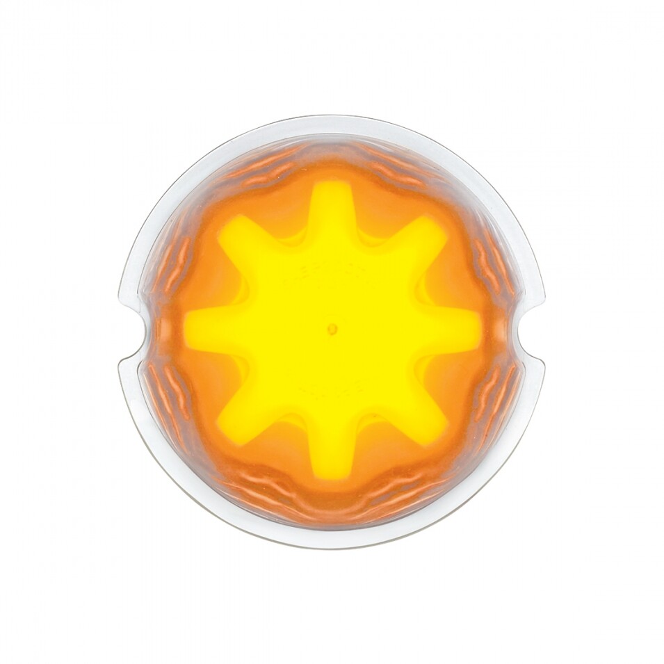 Light Bracket w/ Two 9 LED Dual Function "GLO" Lights - Amber LED/Clear Lens