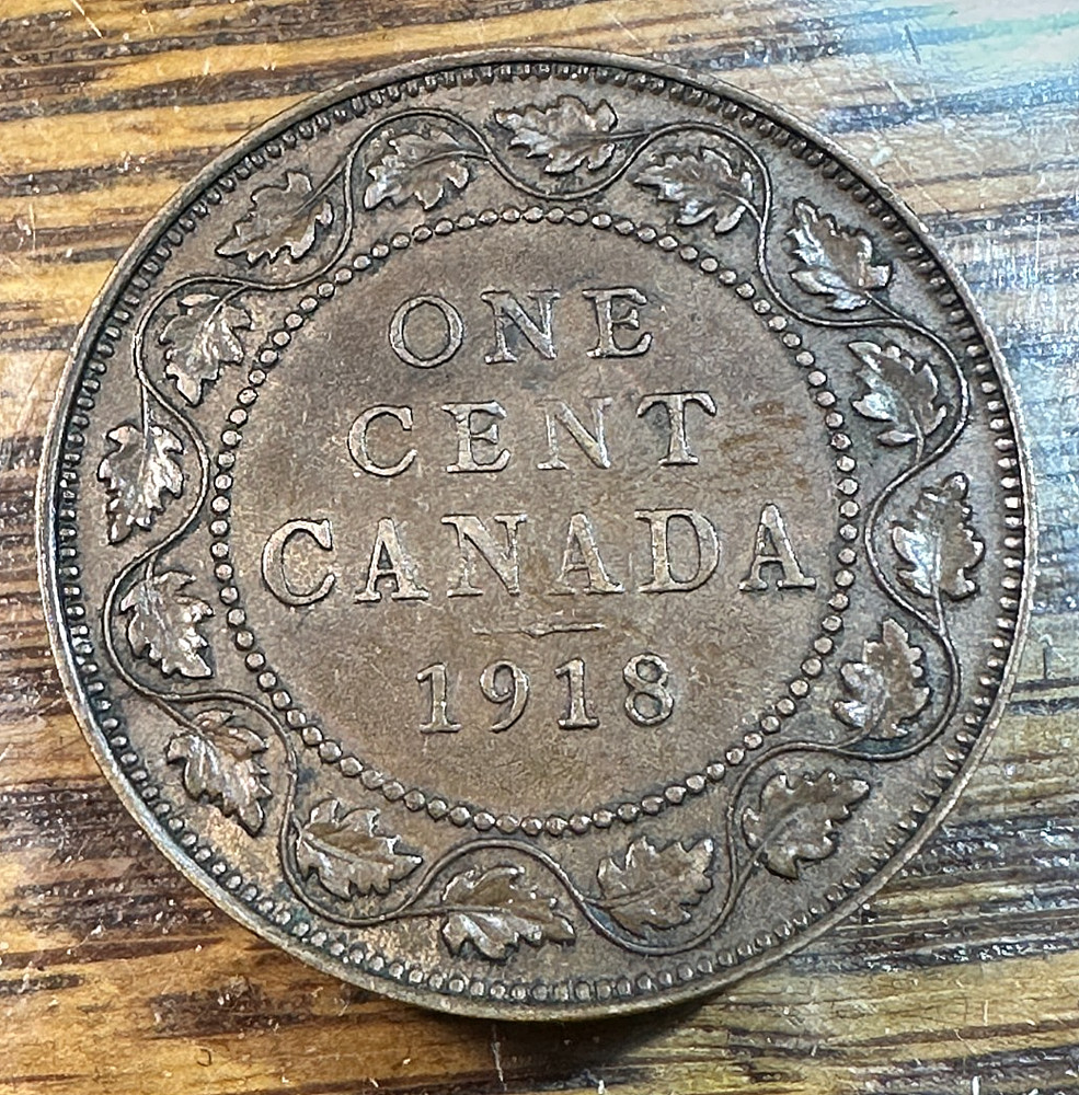 1918 Canada One Cent Nice Original Choice XF+ CHRC