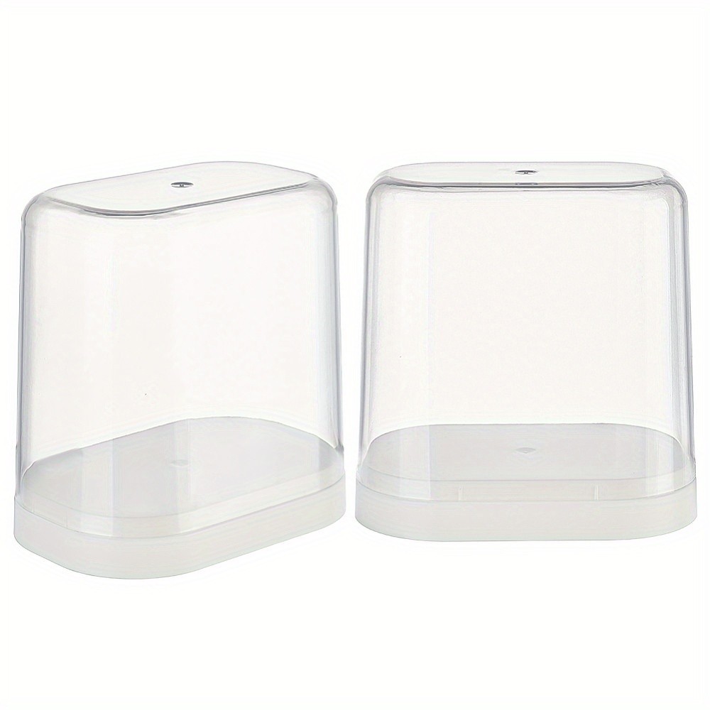 2Sets Transparent Plastic Minifigure Display Cases Dustproof s Display Box