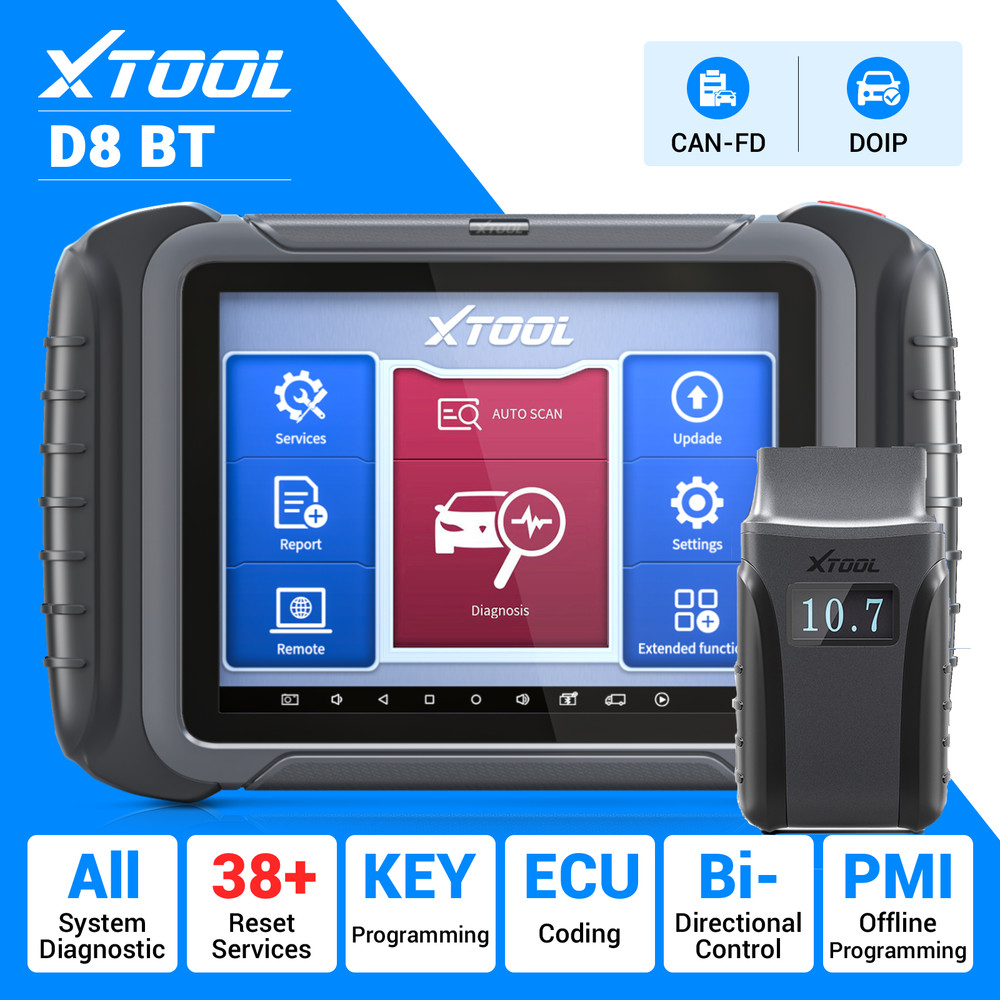 XTOOL D8 BT Car Diagnostic Tool Bidirectional Scanner All System Topology Map