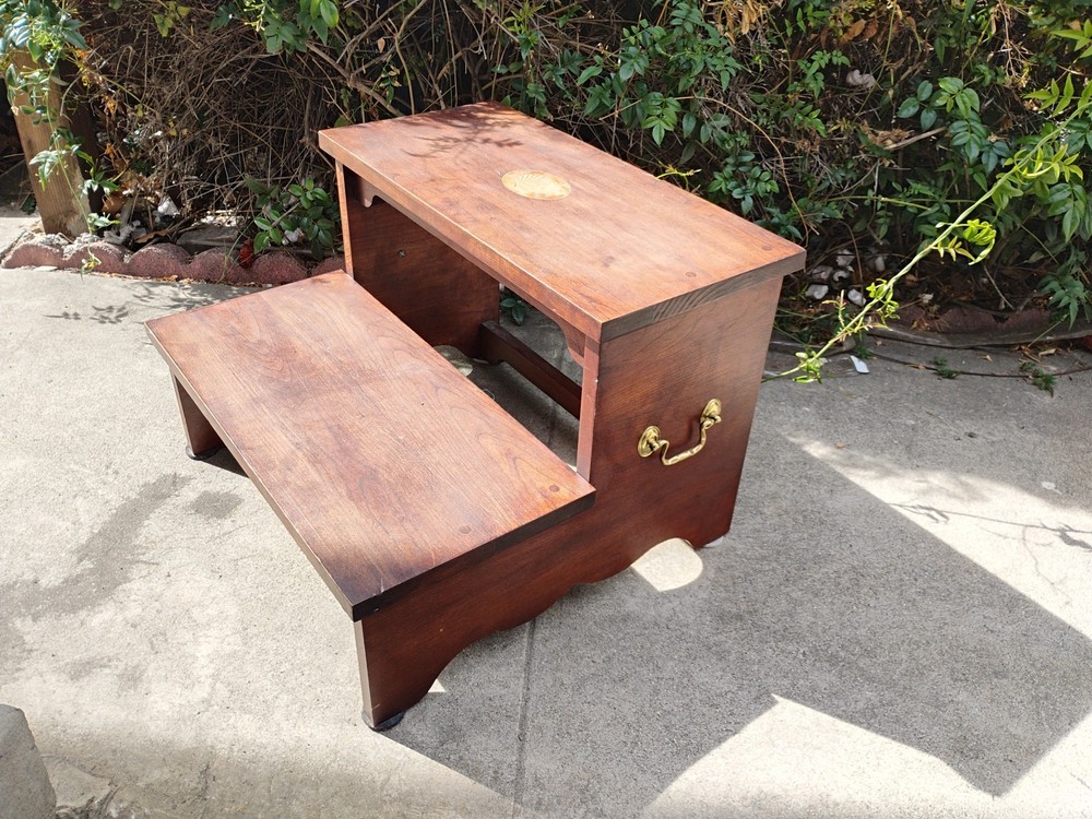 The Bartler Collection Ltd Step Stool with Shell Inlay