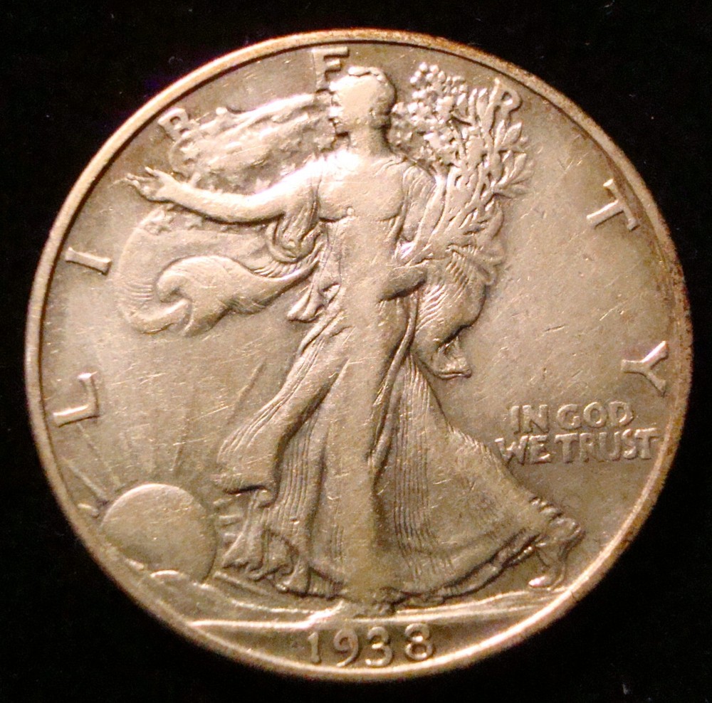 1938-D  Walking Liberty Half dollar