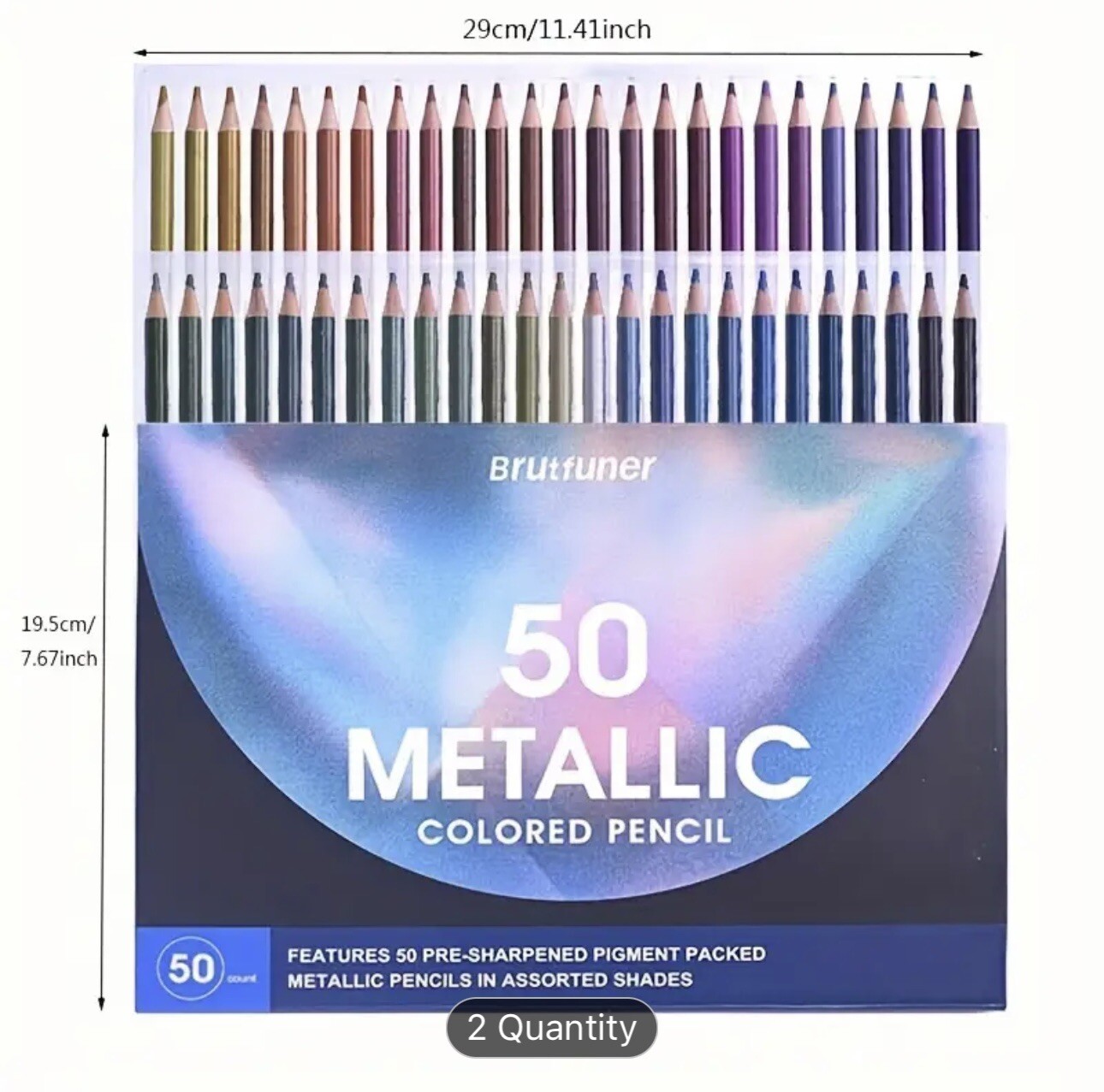 50 metallic Brutfuner colored pencils NEW Shipping Included