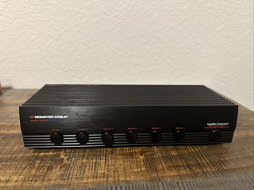 Monster Cable 6 Way Speaker Selector With Amplifier Protection