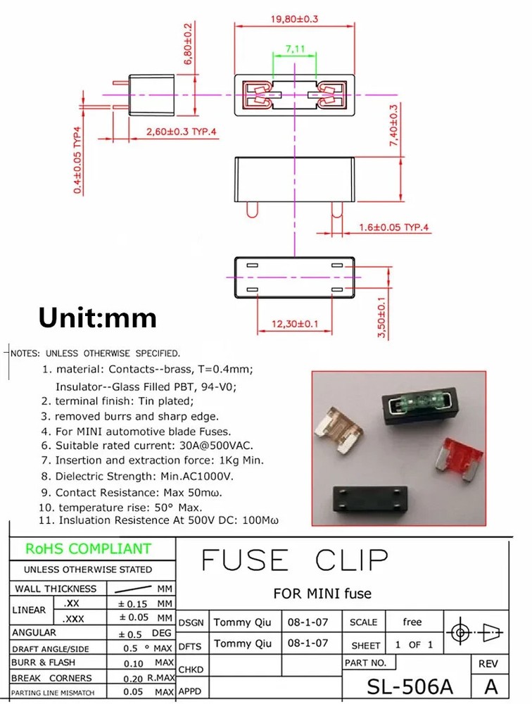 20pcs/ lot PCB Mount Micro Mini Medium Small Universal Car Fuse Holder.