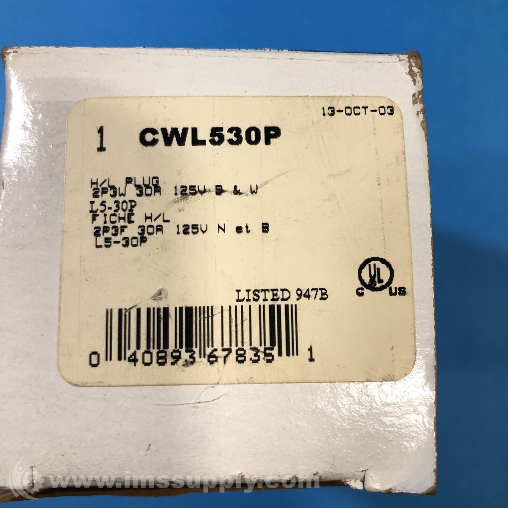 Cooper CWL530P Locking Plug FNOB