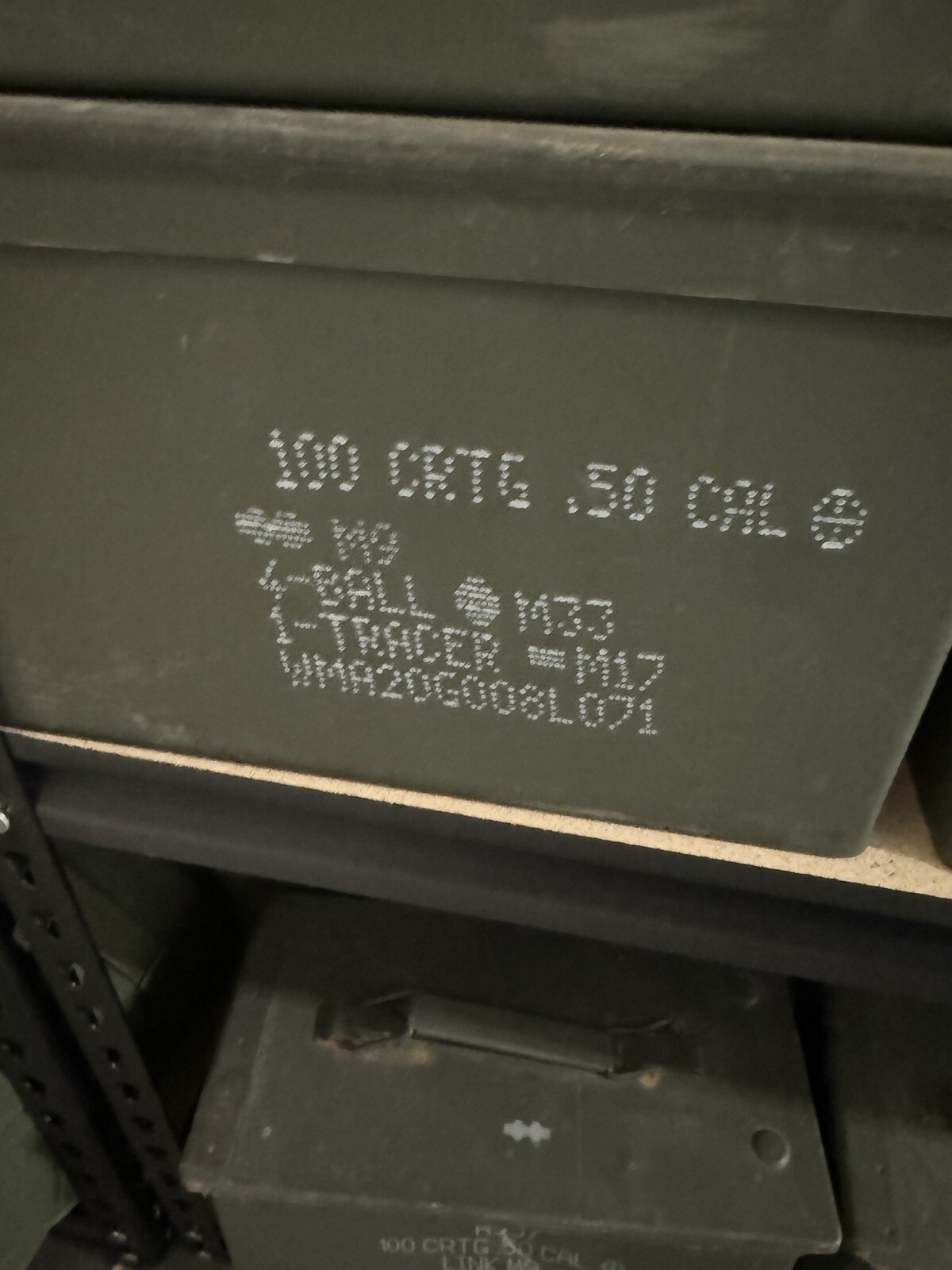 Lot Of (2) M2A1 / M2A2 USGI Metal Ammo Can Box