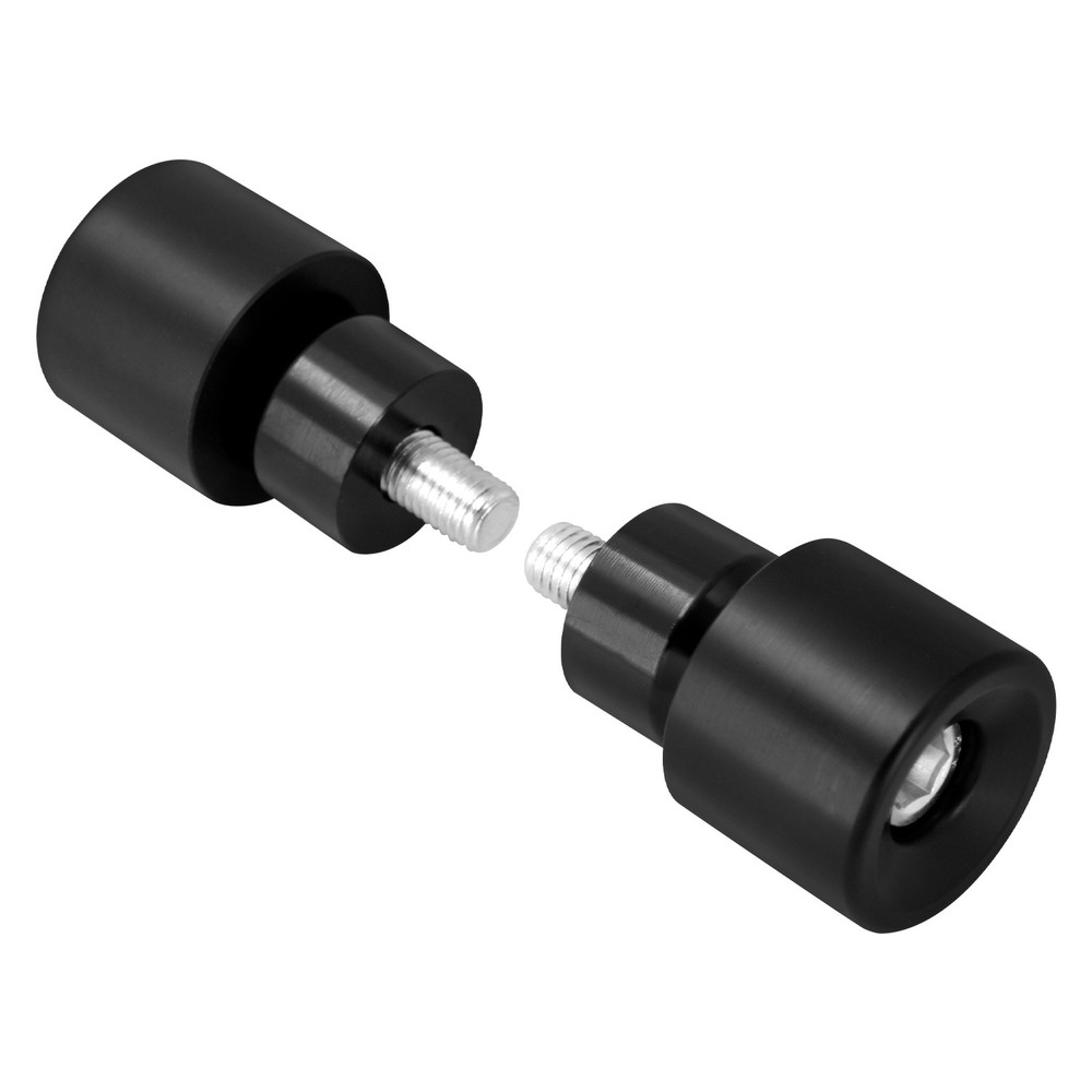 2x Black Engine Protective Guards Crashs Bars M12 End Balls Protector For Harley