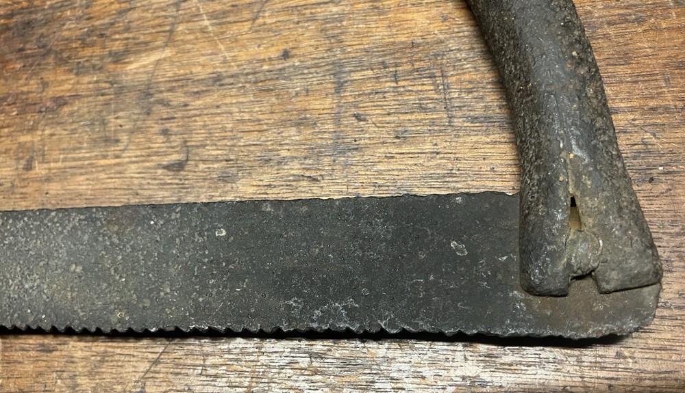 Vintage Metal Bow Saw Rustic Primitive Antique Decor