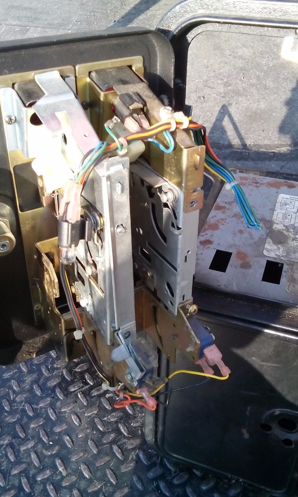 arcade coin door unit with security bar