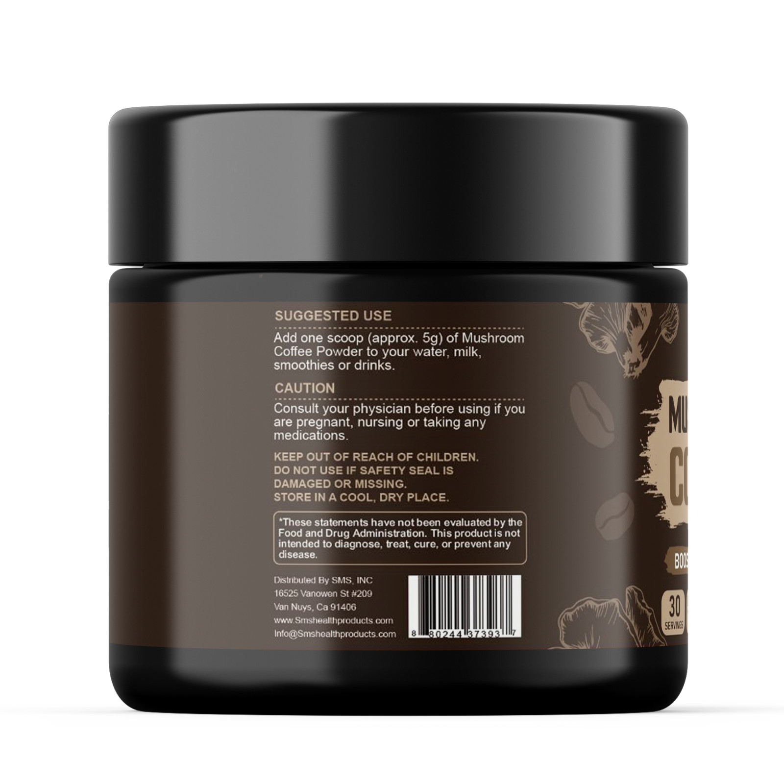 Organic Mushroom Coffee 9 Adaptogenic Mushroom 150g 30 Servings