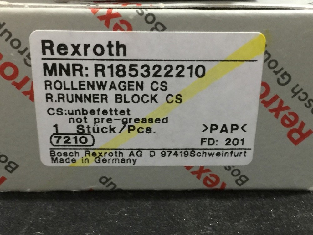 REXROTH R185322210 LONG RUNNER BLOCK SIZE 25