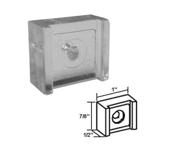 Sliding Shower Door Clear Acrylic Finger Pull - Pack of 2