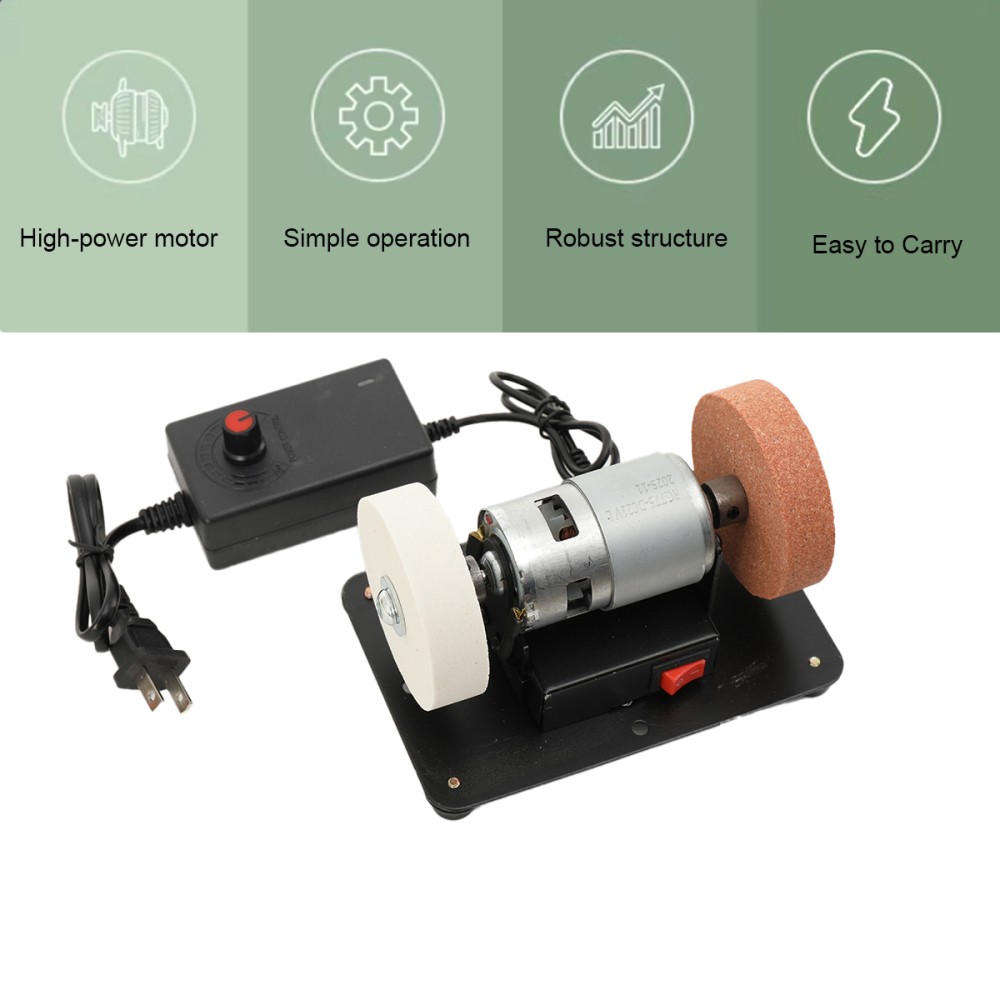 Benchtop Grind Sander 96W Electric Adjustable Variable Speed Grinding Machine