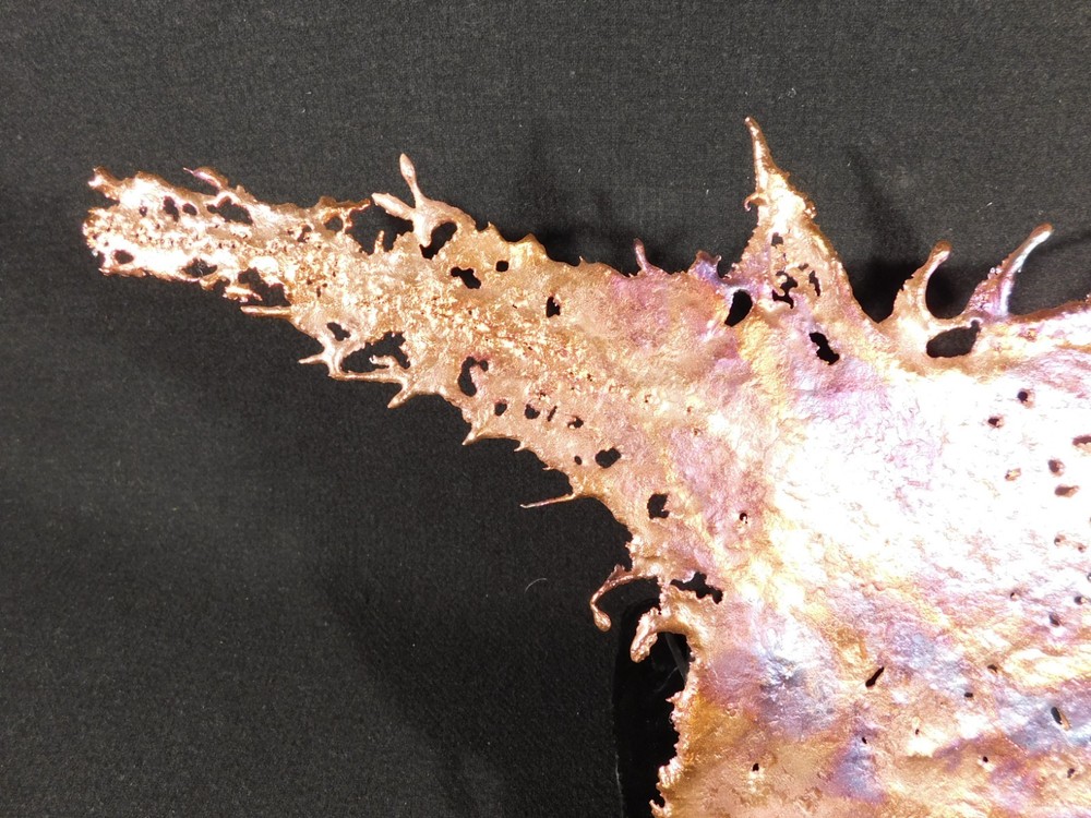 BIG! Bright Solid Solid COPPER Splash ART Sculpture Arizona 490gr