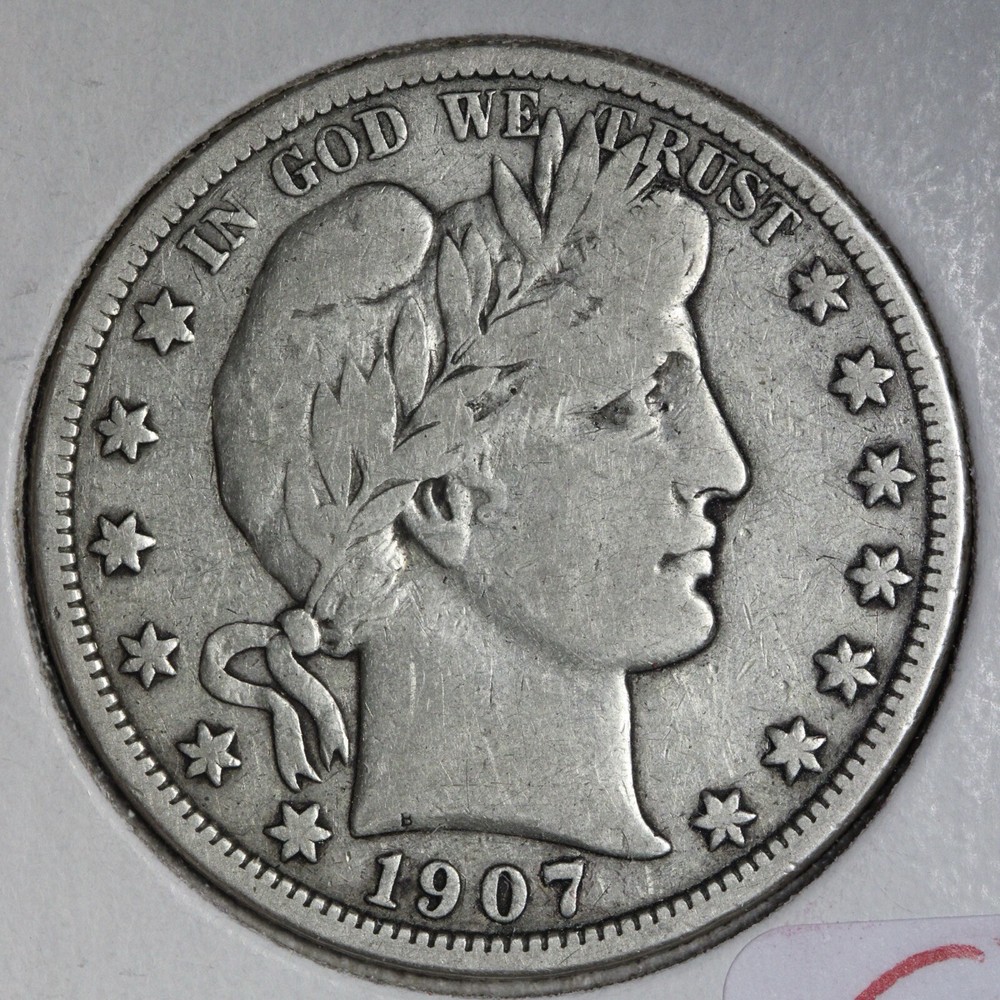 1907-D Barber Silver Half Dollar FINE E311 ZYCP