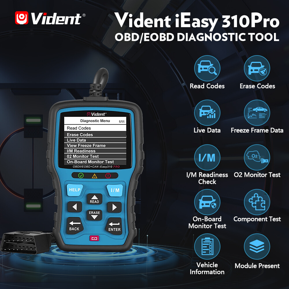 Vident 310Pro Auto OBD2 Diagnostic Scanner Fault Code Reader Engine Scan Tool