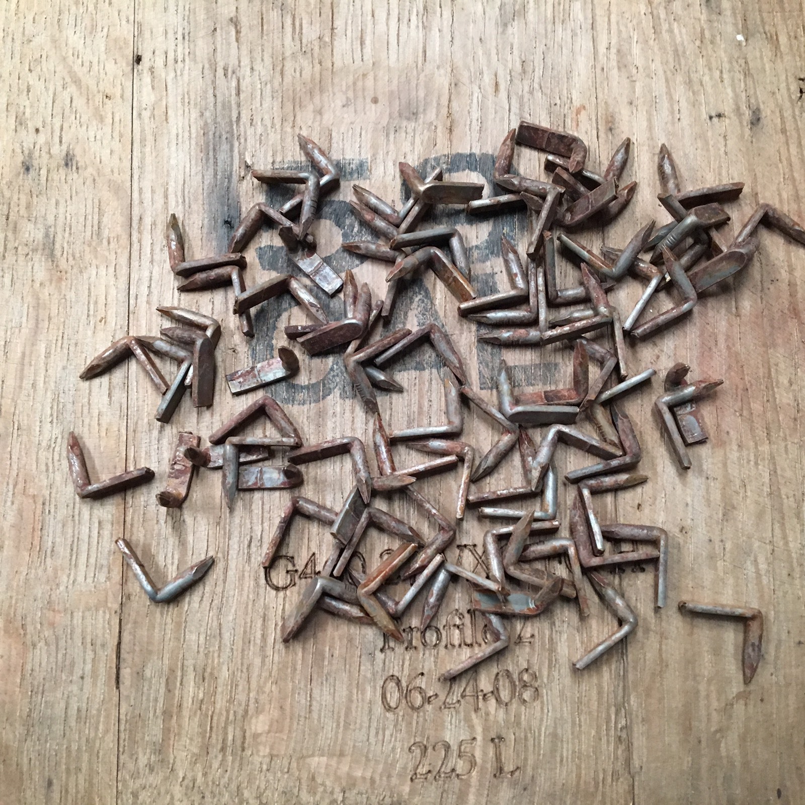 Hoop Nails Galvanized Vintage Look 50 QTY Barrel NAILS Whiskey Wine Wood Band