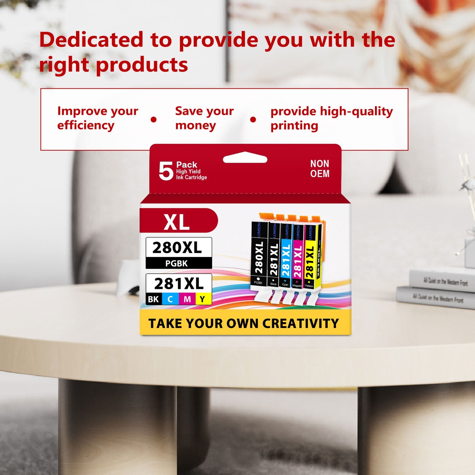 PGI-280XL/CLI-281XL Ink for Canon PIXMA TS6220 TS6300 TR8620 TR8622 TR8622a