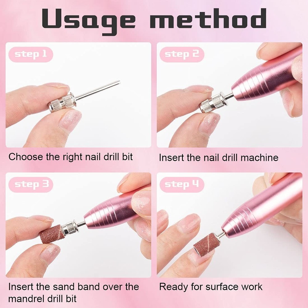 10pcs 3/32 Inch Replacement Nail Drill Heads – Durable & Versatile Nail Tools