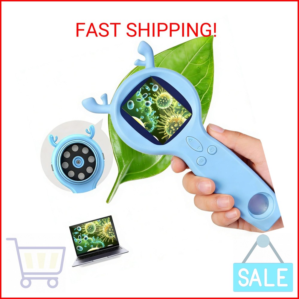 Handheld Digital Microscope, STEM Educational Science Learning Activity Kit, 500