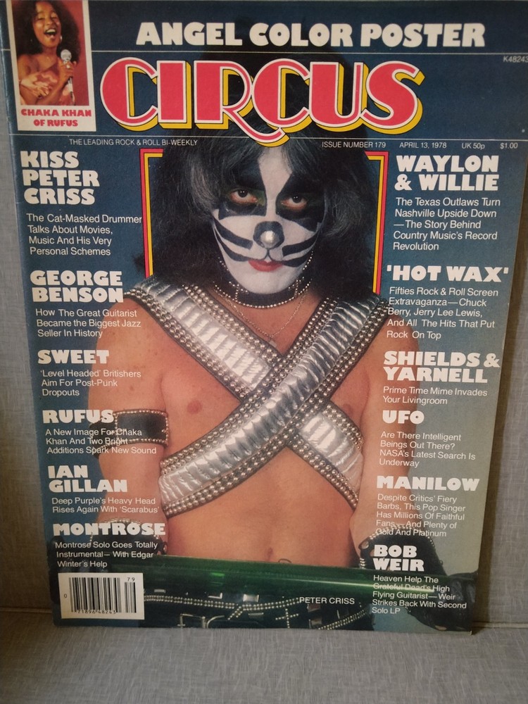 KISS Circus Magazine 1978 Peter Criss cover. GREAT!