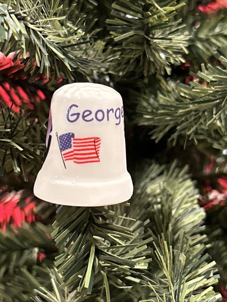1” Ceramic President George Bush Thimble