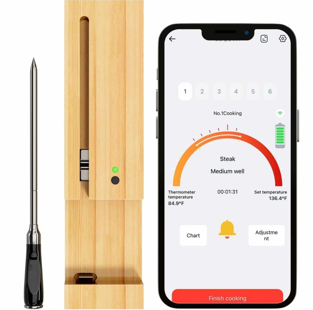 Wireless Meat Thermometer Digital, App Compatible